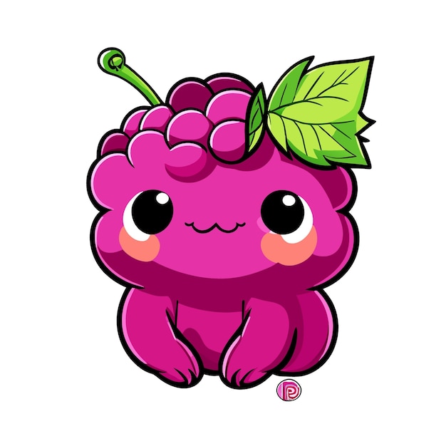 Raspberry vector illustration cartoon