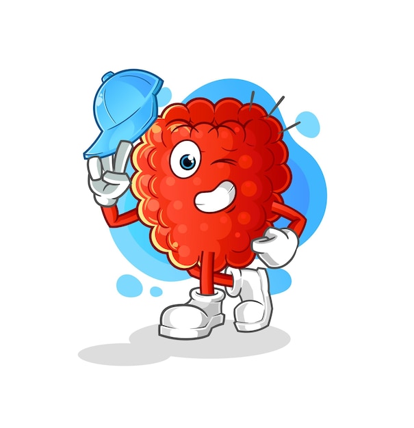 Raspberry young boy character cartoon