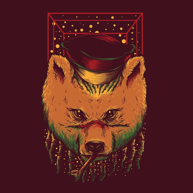 Vector rasta bear