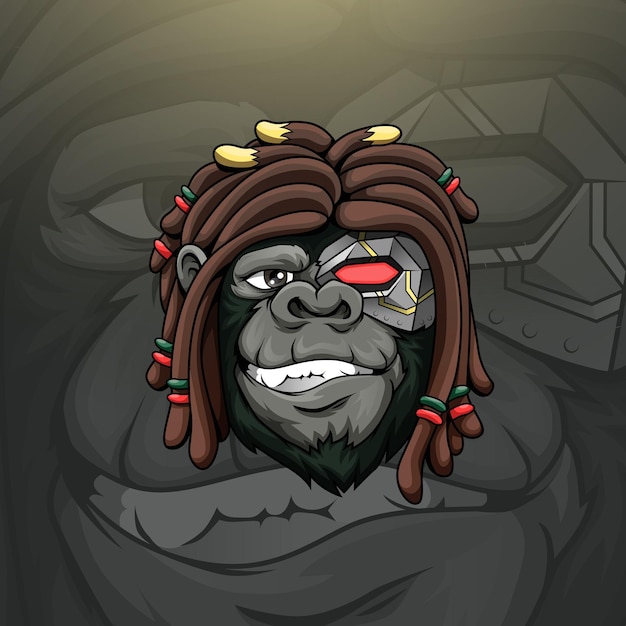 Rasta Cyborg Gorilla