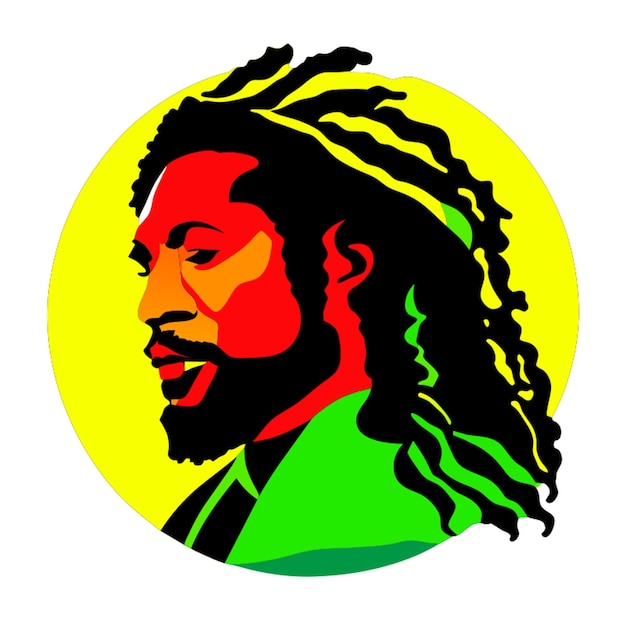 Vector rastafari rood geel groen zwart marihuana vector illustratie