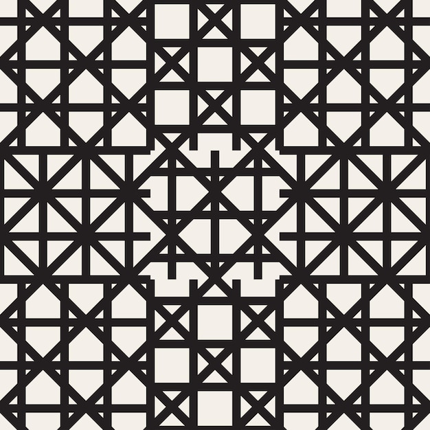 Raster geometrische naadloze patroon. Vector zwart-wit achtergrond.
