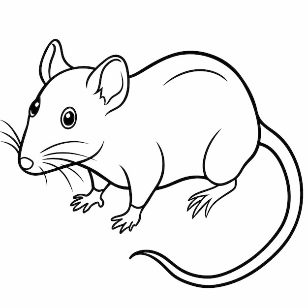 Rat animal pet vector illustration draw cartoon pretty cute