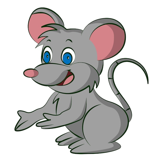 Rat cartoon vector ontwerp op witte achtergrond