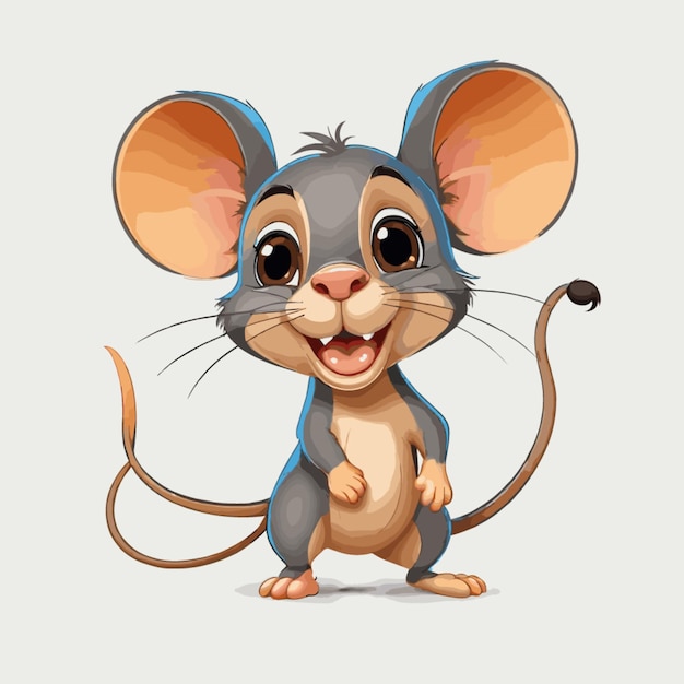 Vector rat cartoon vector on a white background