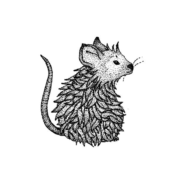 Rat king tattoo, planar vector, cha - OpenDream