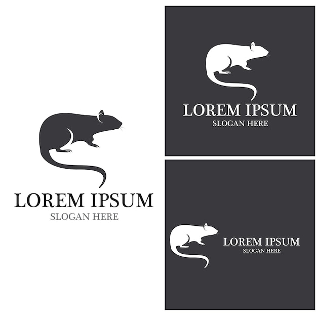 Icona di ratto e illustrazione vettoriale di simbolo