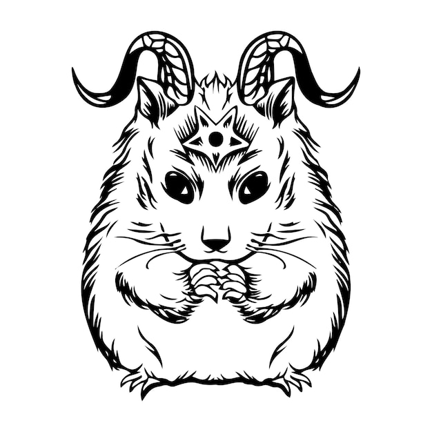 rat kwaad vector en illustratie voor tatoeage