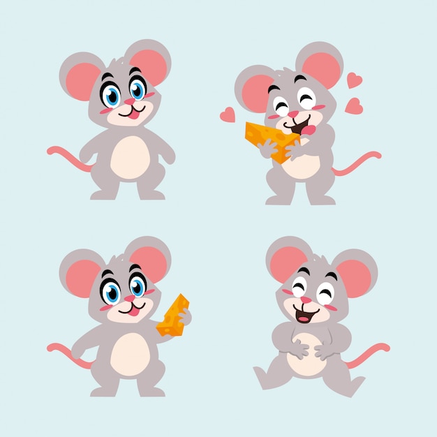 Rat mouse cartoon character mascot