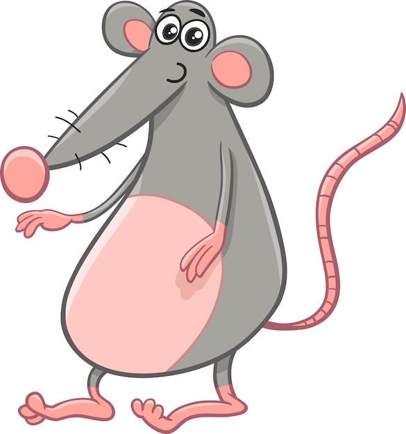 Vector rat of muis cartoon dier