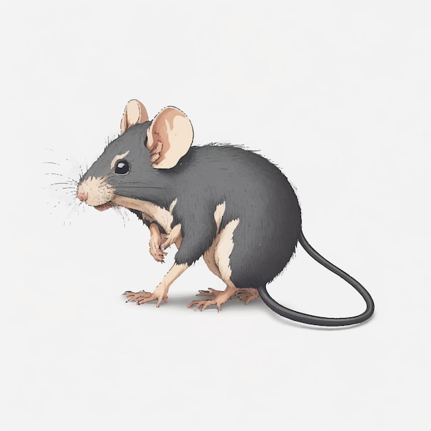 Rat vector illustratie witte achtergrond