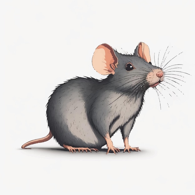 Rat vector illustratie witte achtergrond