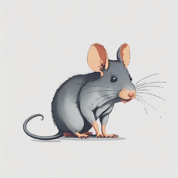 Rat vector illustration white background
