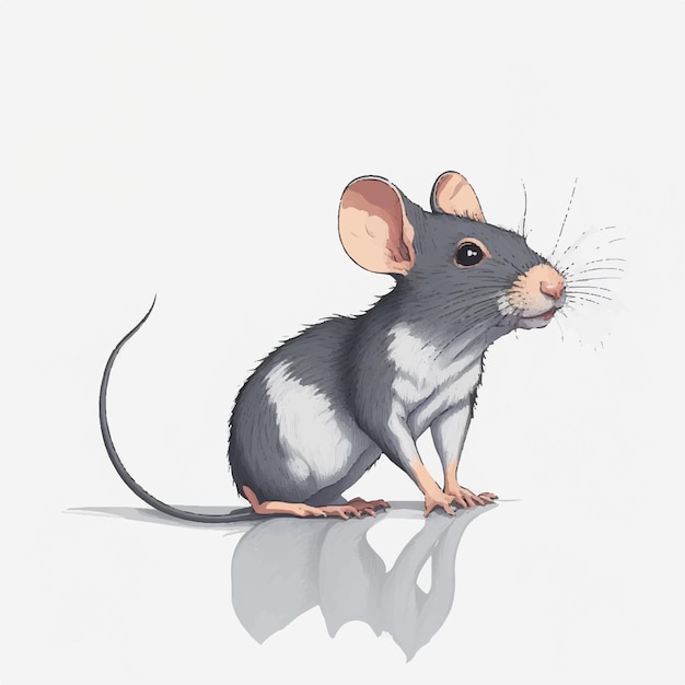 Rat vector illustration white background