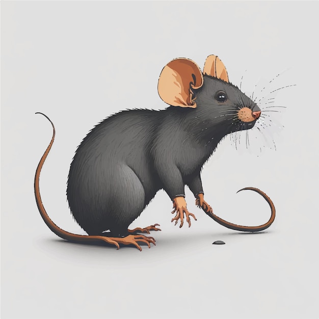 Rat vector illustration white background