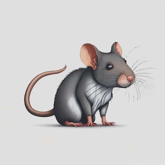 Rat vector illustration white background