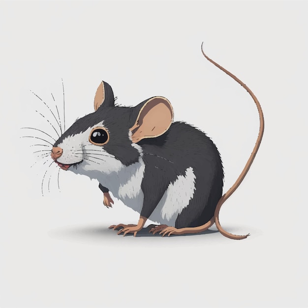 Rat vector illustration white background