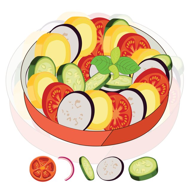 Ratatouille french salat