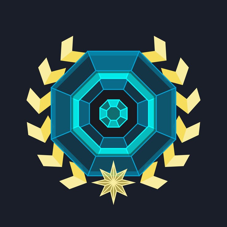 Vector rate modern cyber futuristic game trophy awards for characters like rpg or shooter.