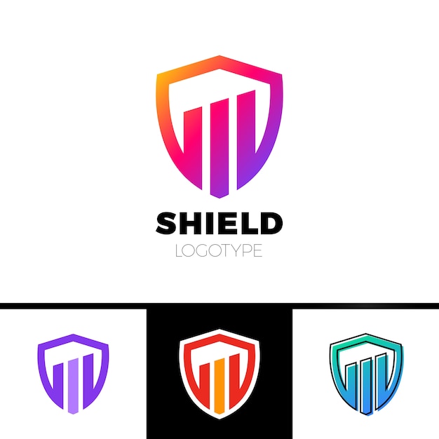 Шаблон безопасного шаблона логотипа shield shield