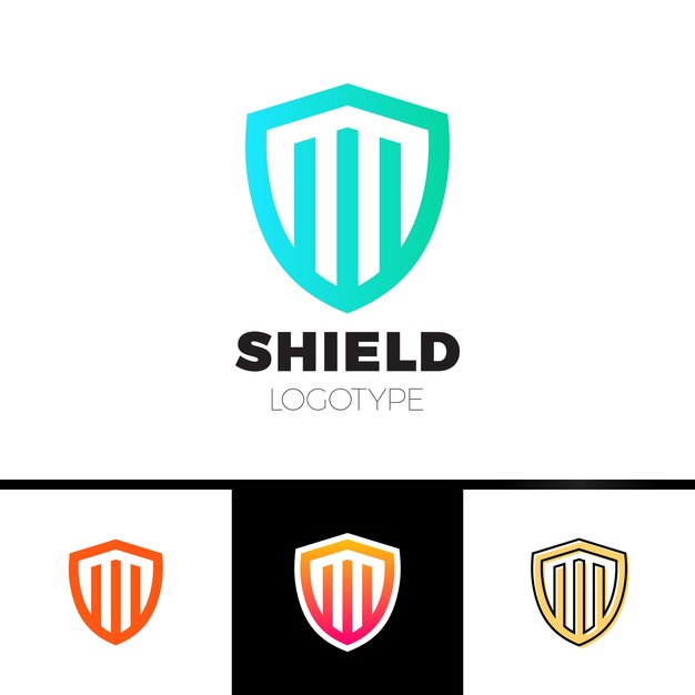 Rate shield secure logo template design