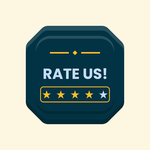 Vector rate us button vector