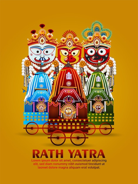 Rath yatra sfondo creativo con illustrazione