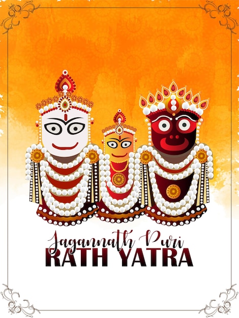 Rath yatra of lord jagannath balabhadra and subhadra festival celebration