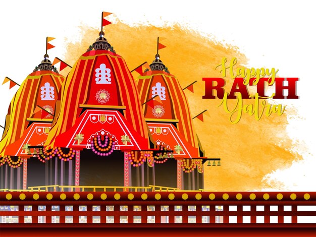 벡터 jagannath balabhadra의 rath yatra와 subhadra 축제 축하