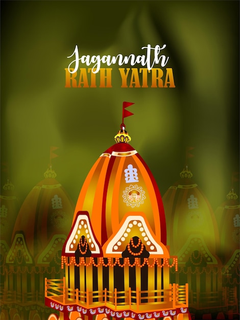 Rath yatra van heer jagannath balabhadra en subhadra festival viering achtergrond