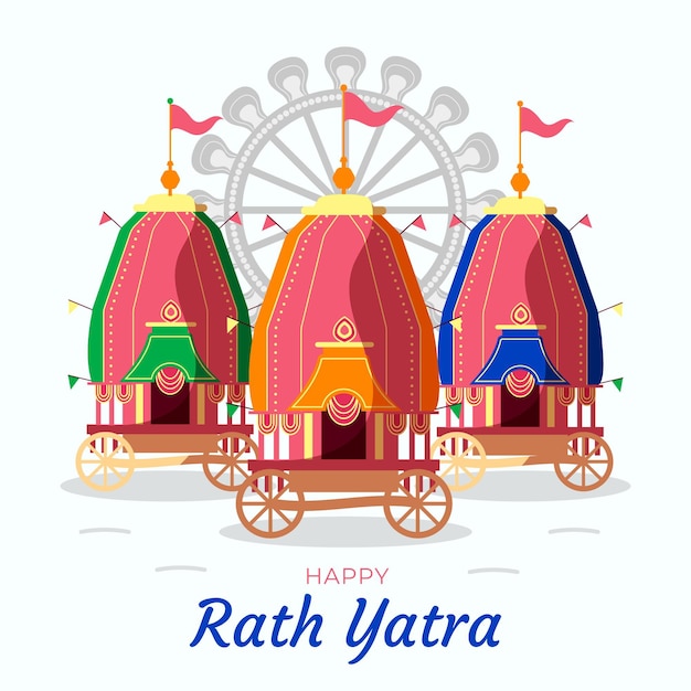 Rath yatra viering illustratie