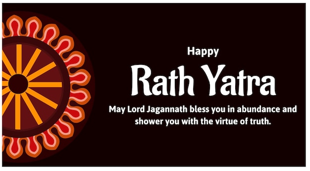 Vector ratha yatra indian festival celebration lord jagannath puri odisha god rathyatra chariot festival