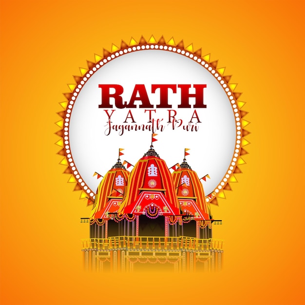 Ratha yatra van heer jagannath balabhadra creatieve illustratie