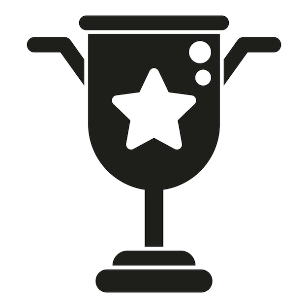 Rating cup icon simple vector customer star client rate