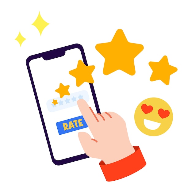 rating for ecommerce illustration