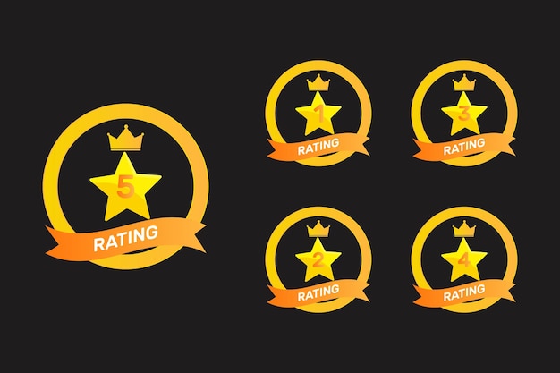 Vector rating feedback review success five star ranking or rate symbol illustration