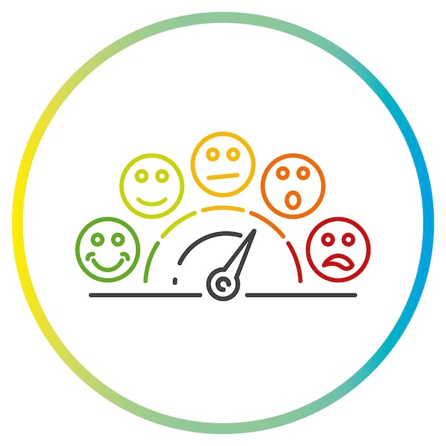 rating scale icon customer satisfaction meter