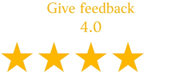 Rating star give user feedback design concept