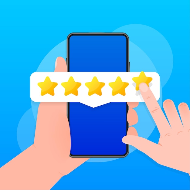 Rating stars badges on a white background vector illustration