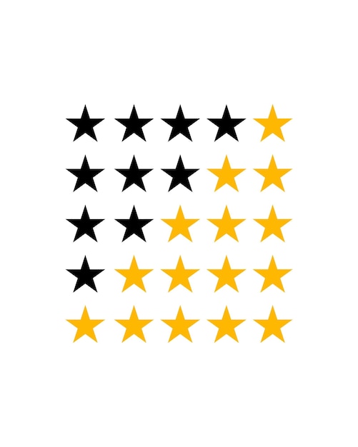 Rating stars icon vector