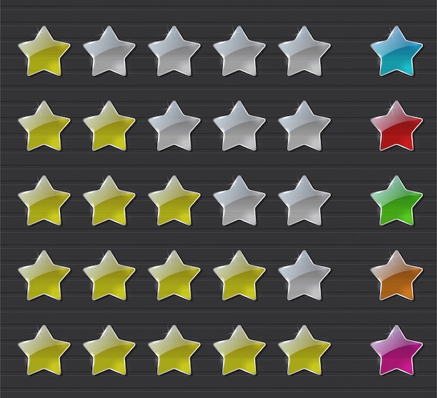 Vector rating stars