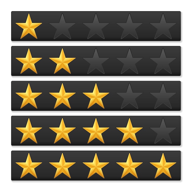 Vector rating stars