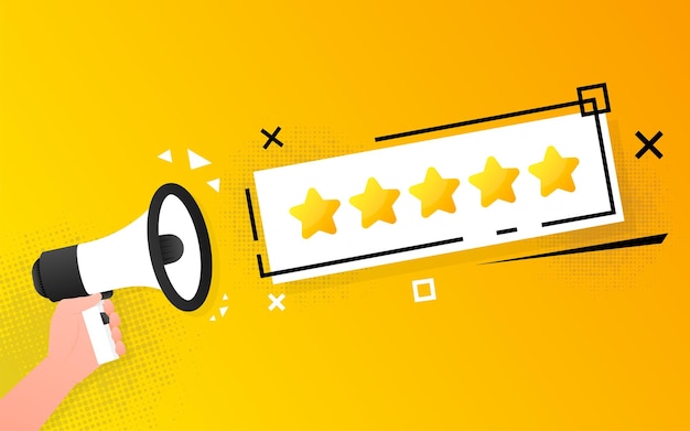 Rating sterren badges op een witte achtergrond Vectorillustratie