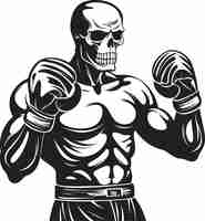 Vector rattling bones rumble spectacular skeleton boxing extravaganzaundead uppercuts exploring t