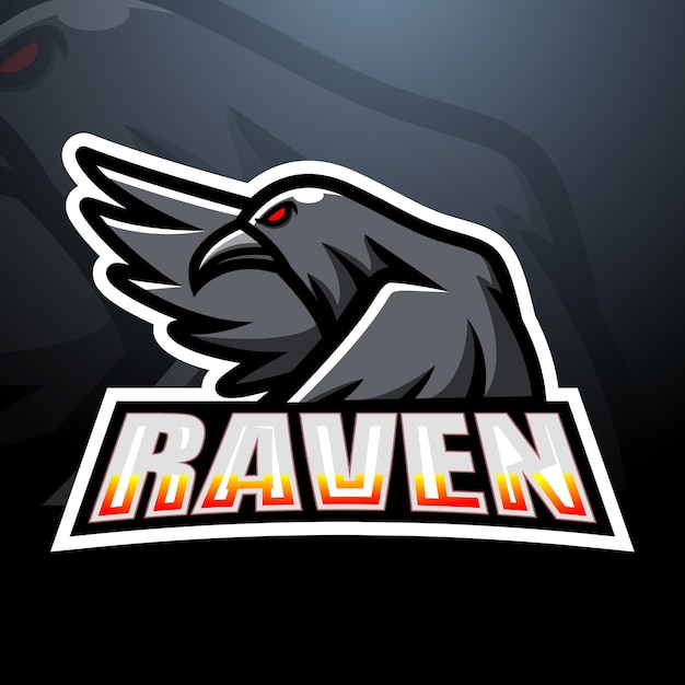 Raven esport mascot illustration