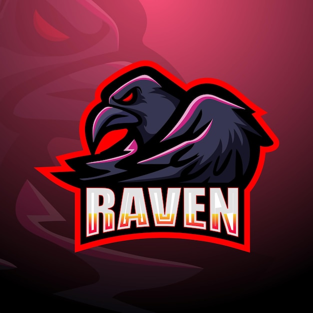 Vector raven esport mascot illustration