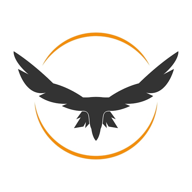 Raven logo icon design illustration