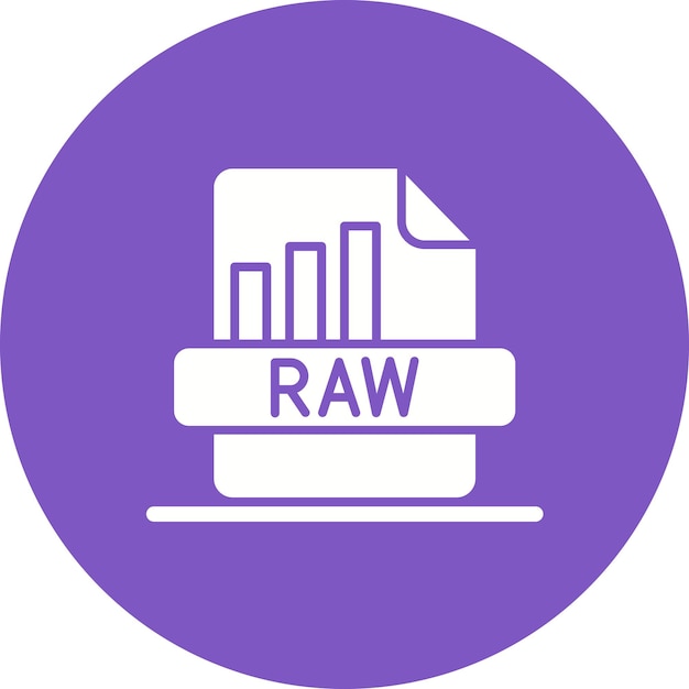 Raw data icon vector afbeelding Kan worden gebruikt voor Data Analytics