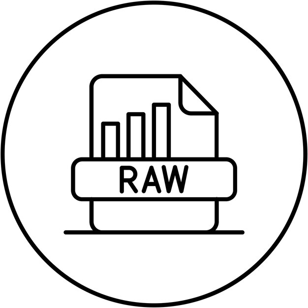 Raw data icon vector afbeelding Kan worden gebruikt voor Data Analytics