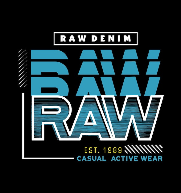 raw denim vector typography graphics print etc